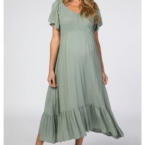 PinkBlush Maternity Smocked Midi Dress